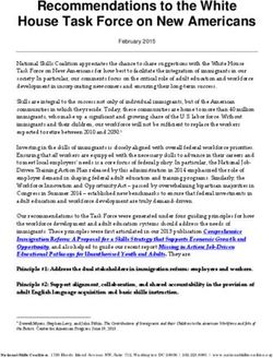Recommendations to the White House Task Force on New Americans