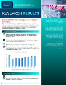 RESEARCH RESULTS Brick-and-Mortar Store Managers Say Things are Looking Up - Levin Management Corp.