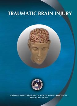 TRAUMATIC BRAIN INJURY - NATIONAL INSTITUTE OF MENTAL HEALTH AND NEUROSCIENCES, BANGALORE 560 029 - Nimhans