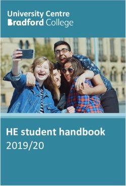 HE student handbook 2019/20 - University Centre - Bradford College