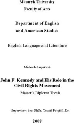 English Language and Literature John F. Kennedy and His Role in the Civil Rights Movement - Department of English and American Studies 2008