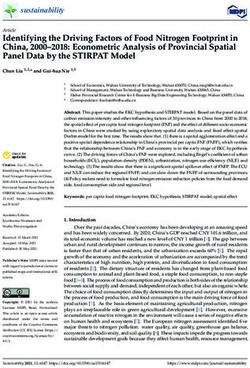 Identifying the Driving Factors of Food Nitrogen Footprint in China, 2000-2018: Econometric Analysis of Provincial Spatial Panel Data by the ...