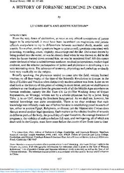A HISTORY OF FORENSIC MEDICINE IN CHINA - Medical History, 1988, 32: 357-400 - Cambridge ...