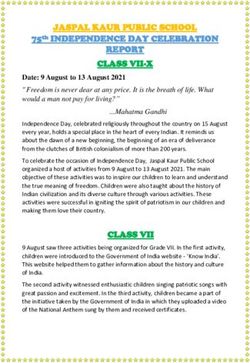JASPAL KAUR PUBLIC SCHOOL 75th INDEPENDENCE DAY CELEBRATION REPORT CLASS VII-X