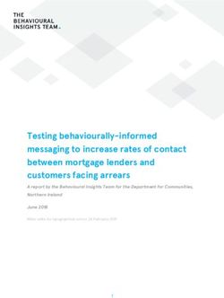 Testing behaviourally-informed messaging to increase rates of contact between mortgage lenders and customers facing arrears