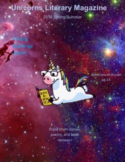 Unicorns Literary Magazine - Writing Challenge inside! 2019 Spring/Summer - Vine Street Elementary