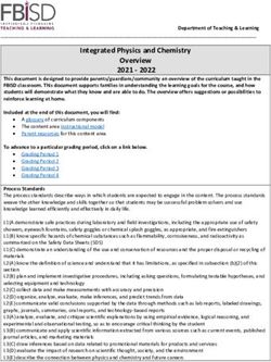 Integrated Physics And Chemistry Overview 2021 2022