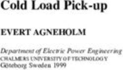 Cold Load Pick-up EVERT AGNEHOLM - Department of Electric Power Engineering