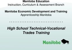High School Technical-Vocational Trades Training - Manitoba Education Manitoba Economic Development and Training - Manitoba ...