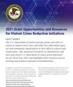 2021 Grant Opportunities and Resources for Violent Crime Reduction Initiatives