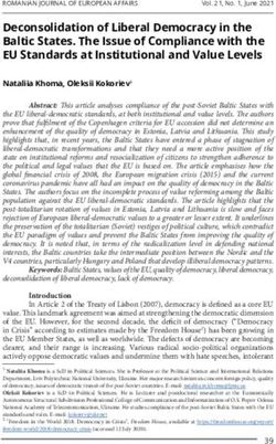 Deconsolidation of Liberal Democracy in the Baltic States. The Issue of Compliance with the EU Standards at Institutional and Value Levels