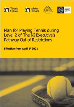 Plan for Playing Tennis during Level 2 of The NI Executive's Pathway Out of Restrictions - Effective from April 1st 2021