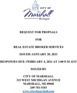 REQUEST FOR PROPSALS FOR REAL ESTATE BROKER SERVICES ISSUED: JANUARY 20, 2021 - RESPONSES DUE: FEBRUARY 4, 2021 AT 1:00 P.M. EST ISSUED BY CITY OF ...
