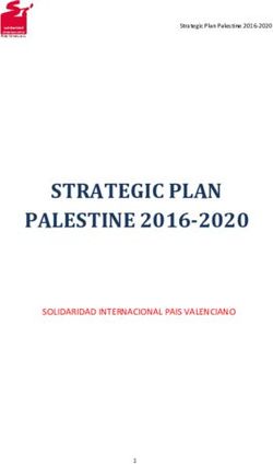 STRATEGIC PLAN PALESTINE 2016-2020 - SOLIDARIDAD INTERNACIONAL PAIS VALENCIANO - Solidaridad Internacional ...
