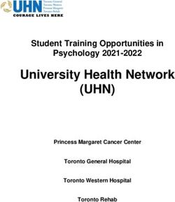 (UHN) University Health Network - Student Training Opportunities in Psychology 2021-2022 - the ...