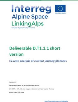 Deliverable D.T1.1.1 short version - Ex-ante analysis of current journey planners - Alpine Space