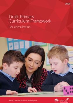 Draft Primary Curriculum Framework - For consultation 2020 - nccA
