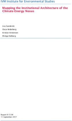 IVM Institute for Environmental Studies - Mapping the Institutional Architecture of the Climate-Energy Nexus - IVM-VU