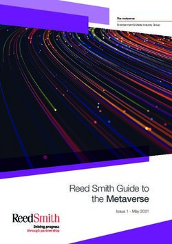 Reed Smith Guide to the Metaverse - Issue 1 - May 2021 - Reed Smith LLP