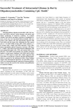 SUCCESSFUL TREATMENT OF INTRACRANIAL GLIOMAS IN RAT BY OLIGODEOXYNUCLEOTIDES CONTAINING CPG MOTIFS1