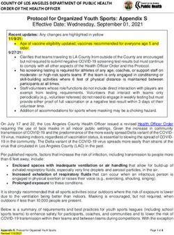 COUNTY OF LOS ANGELES DEPARTMENT OF PUBLIC HEALTH ORDER OF THE HEALTH OFFICER