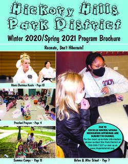 Hickory Hills Park District - Winter 2020/Spring 2021 Program Brochure - Hickory Hills ...