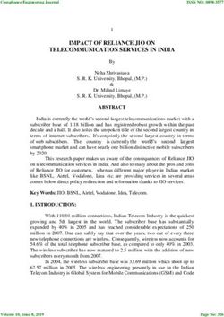 IMPACT OF RELIANCE JIO ON TELECOMMUNICATION SERVICES IN INDIA