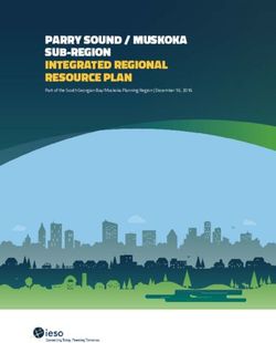 PARRY SOUND / MUSKOKA SUB-REGION INTEGRATED REGIONAL RESOURCE PLAN - Part of the South Georgian Bay/Muskoka Planning Region | December 16, 2016