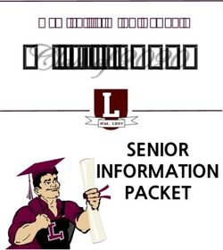 Class of 2020 SENIOR INFORMATION PACKET - Lewisville ISD