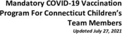 Mandatory COVID-19 Vaccination Program For Connecticut Children's Team Members - Updated July 27, 2021