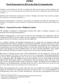 ANNEX Work Programme for 2021 in the field of Communication