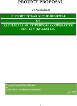 PROJECT PROPOSAL SUPPORT TOWARDS THE RENEWAL OF - KAPULULIRA MULTIPURPOSE COOPERATIVE SOCIETY (KMCOS) Ltd.