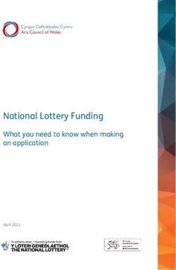 National Lottery Funding - What you need to know when making an application - April 2021 - Arts Council of Wales