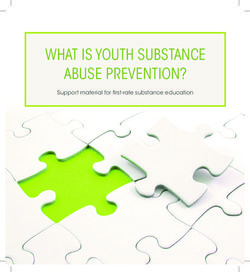 WHAT IS YOUTH SUBSTANCE ABUSE PREVENTION? - Support material for fi rst-rate substance education