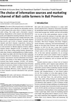 The choice of information sources and marketing channel of Bali cattle farmers in Bali Province