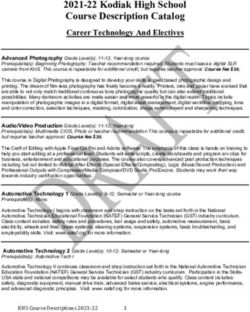 2021-22 Kodiak High School Course Description Catalog