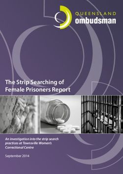 The Strip Searching of Female Prisoners Report - An investigation into the strip search practices at Townsville Women's Correctional Centre