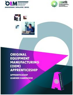 ORIGINAL EQUIPMENT MANUFACTURING (OEM) APPRENTICESHIP - APPRENTICESHIP LEARNER HANDBOOK