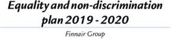 Equality and non-discrimination plan 2019 2020 - Finnair Group
