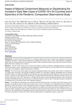 Impact of National Containment Measures on Decelerating the Increase in Daily New Cases of COVID-19 in 54 Countries and 4 Epicenters of the ...