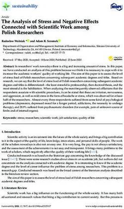 The Analysis of Stress and Negative Effects Connected with Scientific Work among Polish Researchers - MDPI