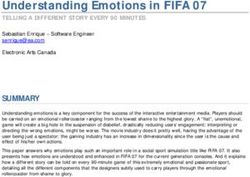 Understanding Emotions in FIFA 07 - TELLING A DIFFERENT STORY EVERY 90 MINUTES
