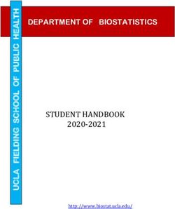 STUDENT HANDBOOK 2020-2021 - DEPARTMENT OF BIOSTATISTICS - UCLA Biostatistics