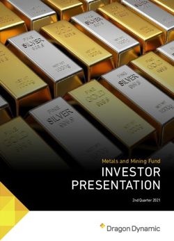 INVESTOR PRESENTATION - Metals and Mining Fund 2nd Quarter 2021
