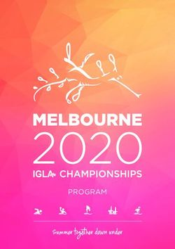 PROGRAM - Melbourne2020 IGLA IGLA Championships