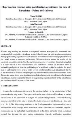 Ship weather routing using pathfinding algorithms: the case of Barcelona - Palma de Mallorca - UPCommons