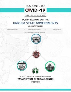 C VID -19 RESPONSE TO - Tata Institute of Social Sciences