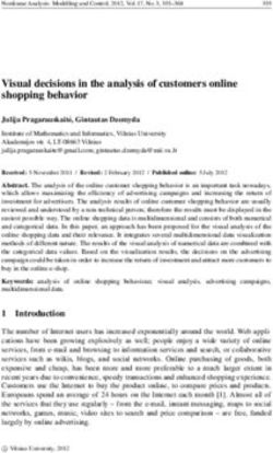 Visual decisions in the analysis of customers online shopping behavior