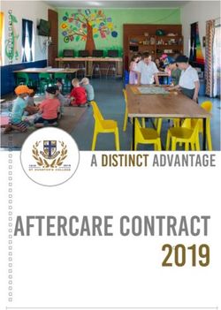 2019 AFTERCARE CONTRACT - A DISTINCT ADVANTAGE - St Dunstan's College