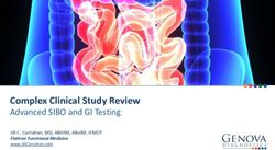 COMPLEX CLINICAL STUDY REVIEW - ADVANCED SIBO AND GI TESTING JILL C. CARNAHAN, MD, ABIHM, ABOIM, IFMCP - GENOVA DIAGNOSTICS